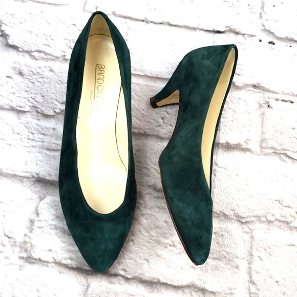 Bandolino Shoes - Bandolino Women's Green Suede Classic Pumps